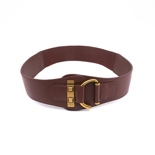 Ladies Wilde Elastic Corset Waist Belt with Interlocking Half-D Ring Buckle