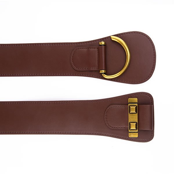 Ladies Wilde Elastic Corset Waist Belt with Interlocking Half-D Ring Buckle - Image 4