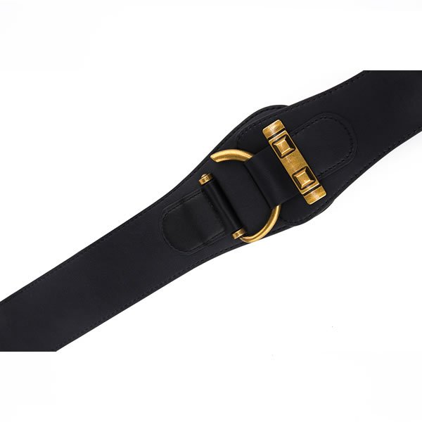 Ladies Wilde Elastic Corset Waist Belt with Interlocking Half-D Ring Buckle - Image 5