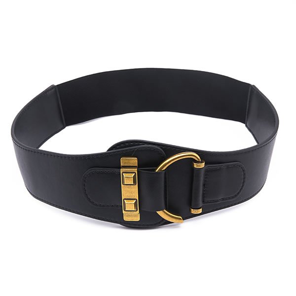 Ladies Wilde Elastic Corset Waist Belt with Interlocking Half-D Ring Buckle - Image 7