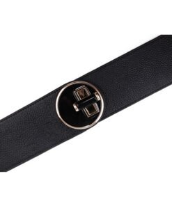 Alternative view of Wide Elastic Waist Belt with Interlocking Buckle for Women