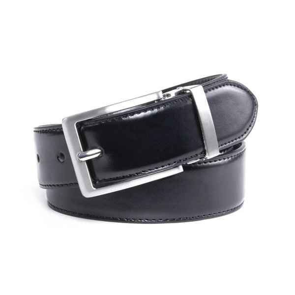 Reversible Pin Belt Buckle Mens PU Leather Belt CA1102 - Image 2