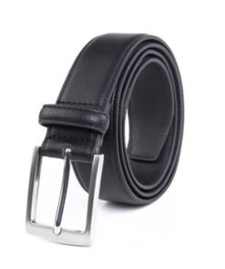 Dress Black PU Leather Belt Men