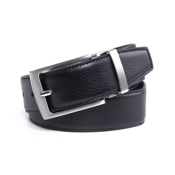 Black Brown Clip Reversible Mens PU Leather Belt - Image 4