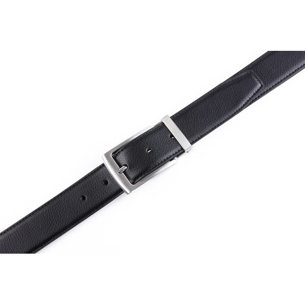 Black Brown Clip Reversible Mens PU Leather Belt - Image 6