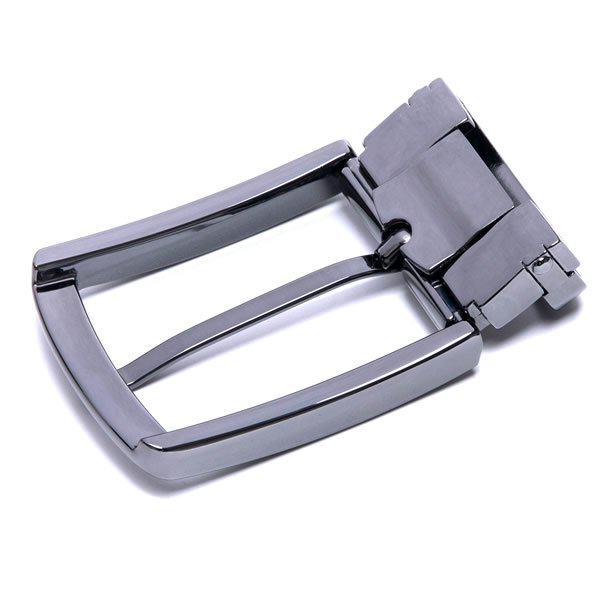 Leather Belt for Men Clip Metal Belt Buckle Black - Image 2