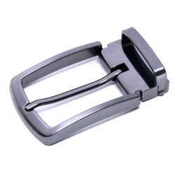 Leather Belt for Men Clip Metal Belt Buckle Black