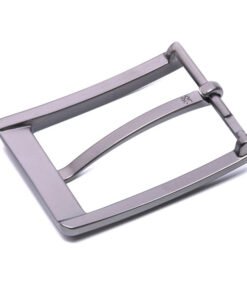 Alternative view of Matte Gunmetal Mens Leather Belt Buckles Black