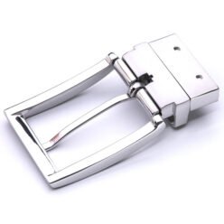 Alternative view of Leather Belt Silver Reversible Belt Buckle for Men