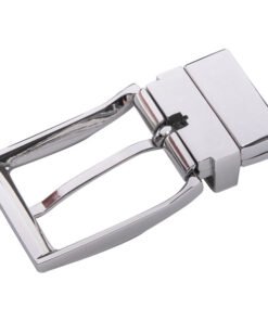 Alternative view of Genuine Leather Belt Silver Reversible Belt Buckle