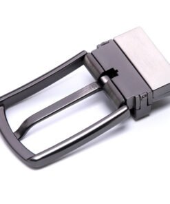 Alternative view of Dress Belt Brushed Gun Metal Reversible Belt Buckle Men