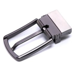 Alternative view of Dress Belt Brushed Gun Metal Reversible Belt Buckle Men