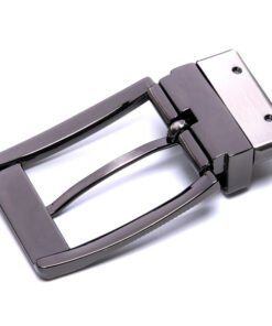 Alternative view of Pu Leather Bel Zinc Alloy Brushed Belt Buckle Mens Reversible