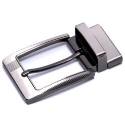 Pu Leather Bel Zinc Alloy Brushed Belt Buckle Mens Reversible