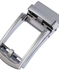 Alternative view of Brushed Silver Slide Belt Buckle for Men Ratchet
