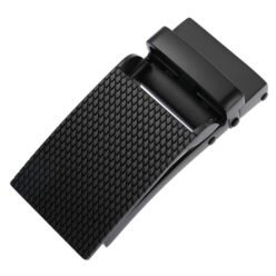 Dress Belt Automatic Adjustable Belt Buckle Black for Men