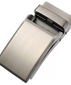 Casual Dress Alloy Gunmetal Sliding Belt Buckle Automatic