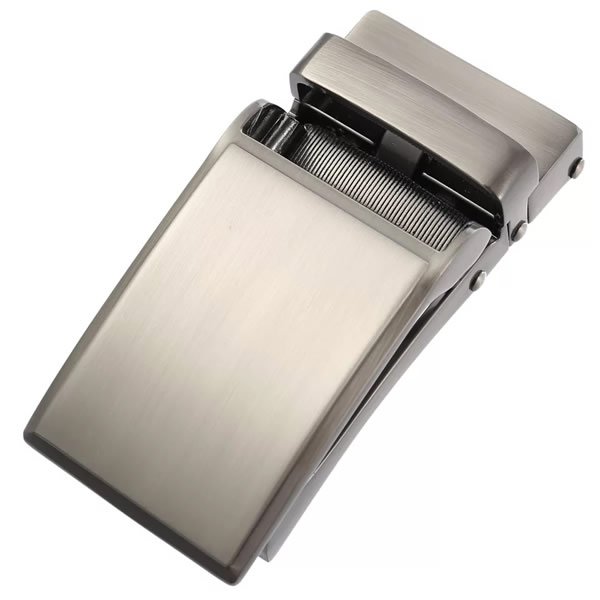 Casual Dress Alloy Gunmetal Sliding Belt Buckle Automatic