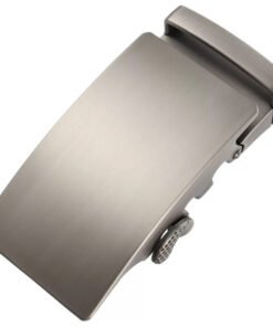 Brushed Matt Gunmetal Ratchet Slide Belt Buckle Adjustable
