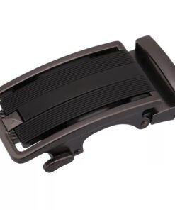 Alternative view of Black Leather Belt Ratchet Slide Belt Buckle Black