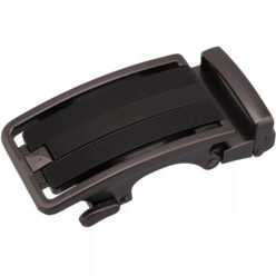 Alternative view of Black Leather Belt Ratchet Slide Belt Buckle Black