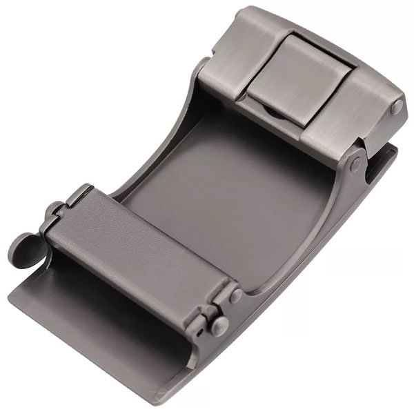 Mens Belts Gunmetal Ratchet Slide Belt Buckle Men Adjustable