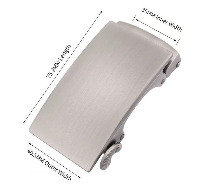 Mens Belts Gunmetal Ratchet Slide Belt Buckle Men Adjustable - Image 5