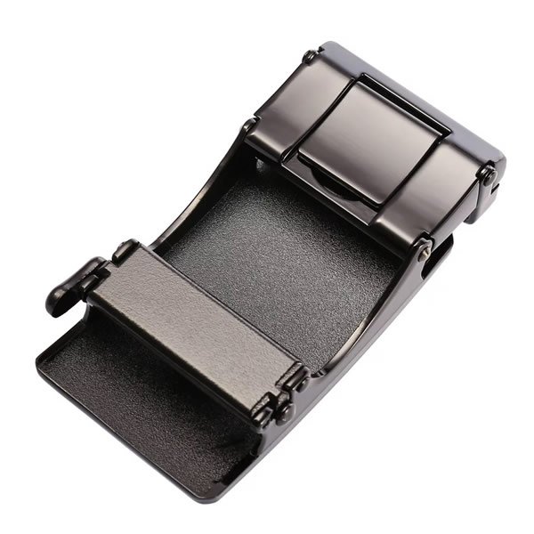 Mens Belts Gunmetal Ratchet Slide Belt Buckle for Men - Image 4