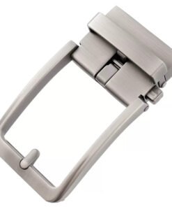 Brushed Matt Gunmetal Ratchet Slide Belt Buckle Adjustable