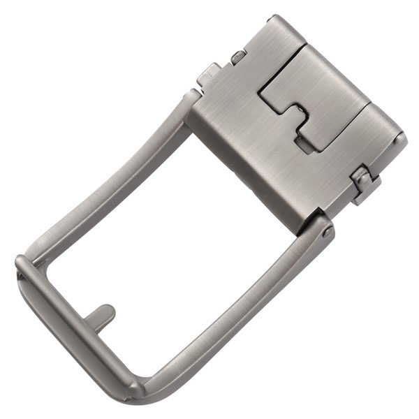 Brushed Matt Gunmetal Automatic Slide Belt Buckle Removable - Image 2