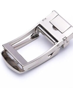 Alternative view of Slide Brushed Silver Ratchet Automatic Belt Buckles Mens