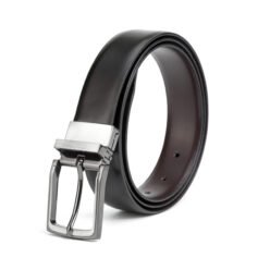 Dress Reversible Black Mens Genuine Leather Belt LA1003