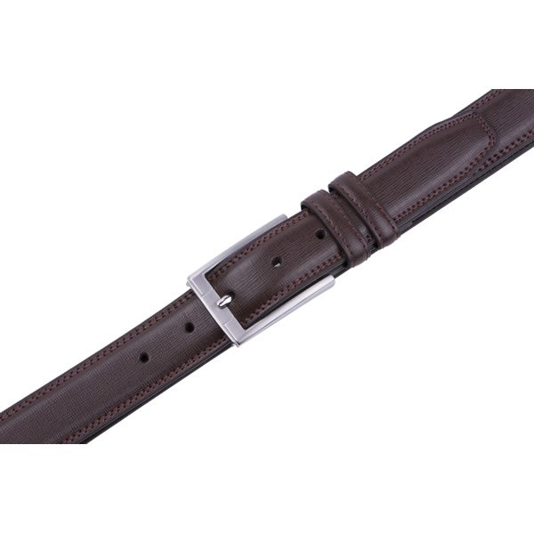 Dress Black Mens Genuine Leather Belt - Image 5