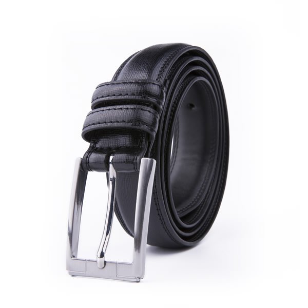 Dress Black Mens Genuine Leather Belt - Image 6