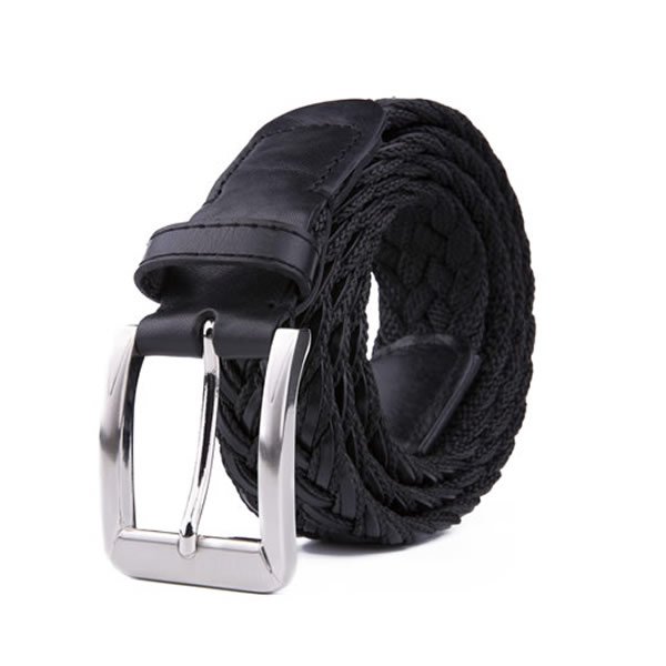 Polo Braided Fabric Genuine Leather Belt LA1114