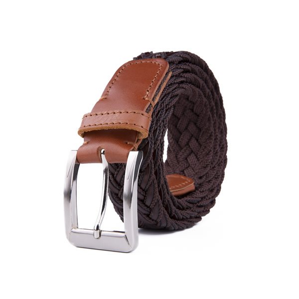 Polo Braided Fabric Genuine Leather Belt LA1114 - Image 3
