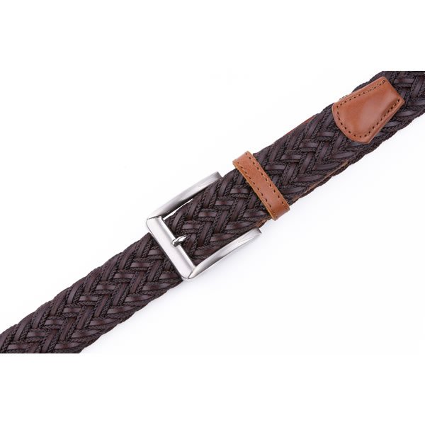 Polo Braided Fabric Genuine Leather Belt LA1114 - Image 6