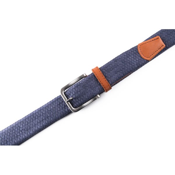 Casual Golf Woven Fabric Full Grain Leather Belt Men - Image 7