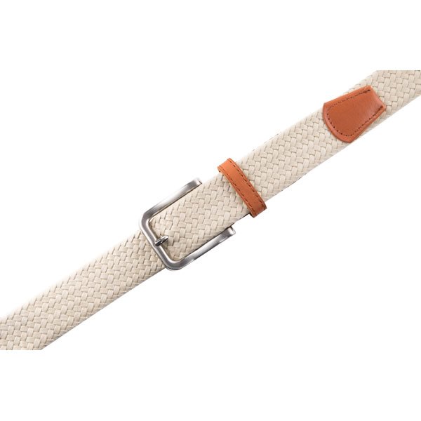 Casual Golf Woven Fabric Full Grain Leather Belt Men - Image 8