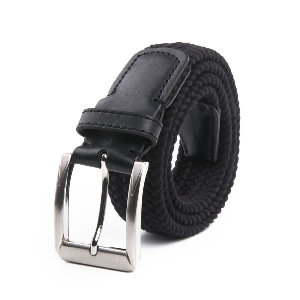 Cotton Braided Elastic Stretch Leather Belt LA1120