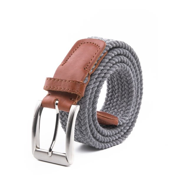 Cotton Braided Elastic Stretch Leather Belt LA1120 - Image 3