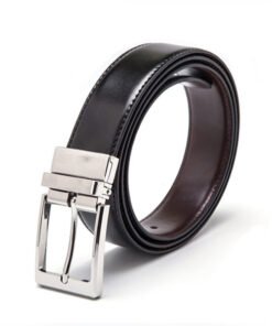 Black Brown Reversible Genuine Leather Belt Mens