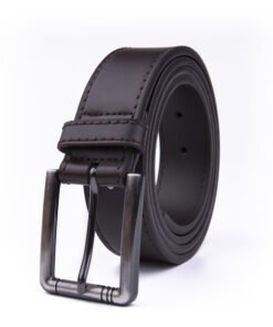 Official Dress Black Leather Belt Men