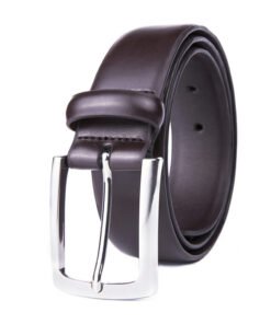 Dress Black Mens Genuine Leather Belt
