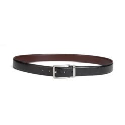 Alternative view of Silver Metal Reversible Belt Buckle PU Leather Belt for Men LA1178
