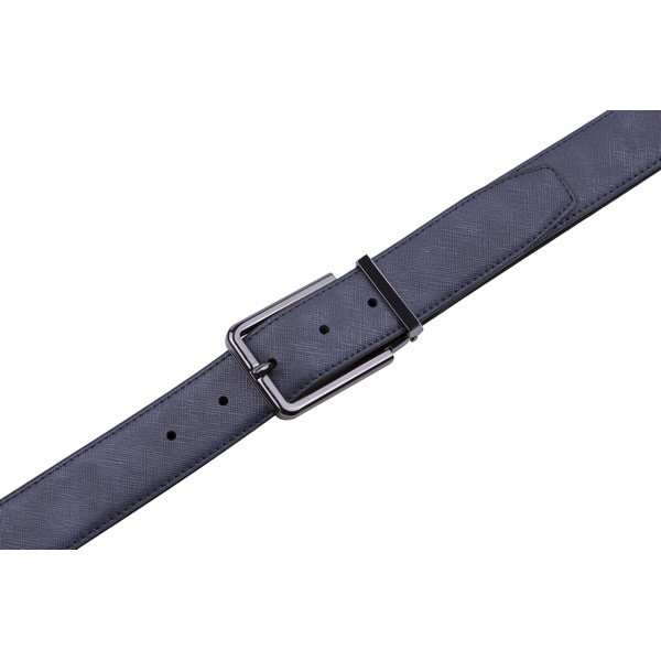 Dress Reversible Pin Belt Buckle Genuine Leather Belt for Men - Image 3