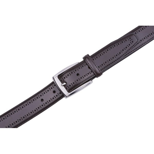 Black Dress Genuine Mens Leather Belt - Image 6