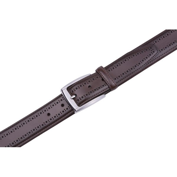 Black Dress Genuine Mens Leather Belt - Image 7