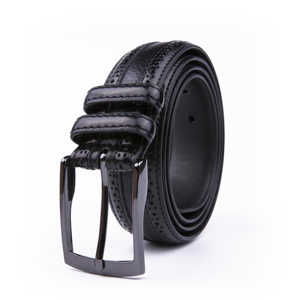 Casual Dress Balck Genuine Leather Mens Belts - Image 6