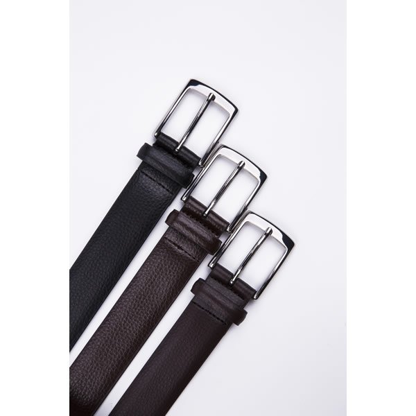 Black Dress Genuine Leather Belt for Men - Image 4